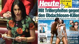 Alessia Ambrosi e la copertina del quotidiano «Heute»