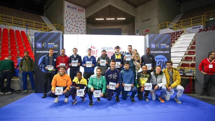 Alcuni dei partecipanti alla maratona di Verona