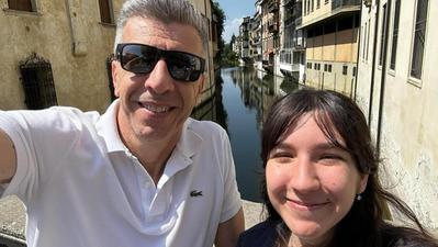 Giulia Cecchettin con il padre Gino (da Facebook)