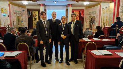 Da sinistra dott Michele Longhi, dott Jean Regis, dott Antonio Nicolato, dott Roberto Martínez Álvarez