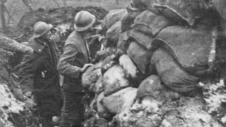 Truppe alpine in trincea durante la Prima Guerra Mondiale