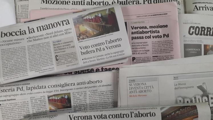 Il tema trattato sui giornali italiani