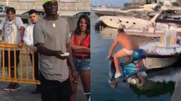 Balotelli paga 2.000 euro a un uomo per tuffarsi con un motorino in mare