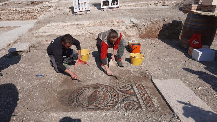 Scoperti nuovi mosaici nella villa romana a Negrar (foto Madinelli)