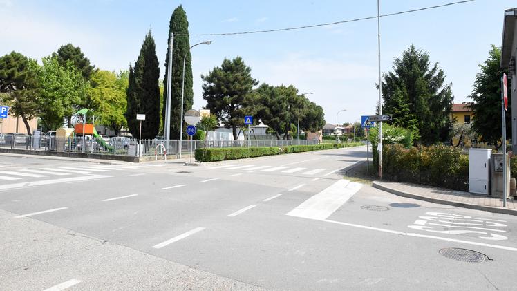 L'incrocio a Veronella dove è avvenuto l'incidente (Diennefoto)