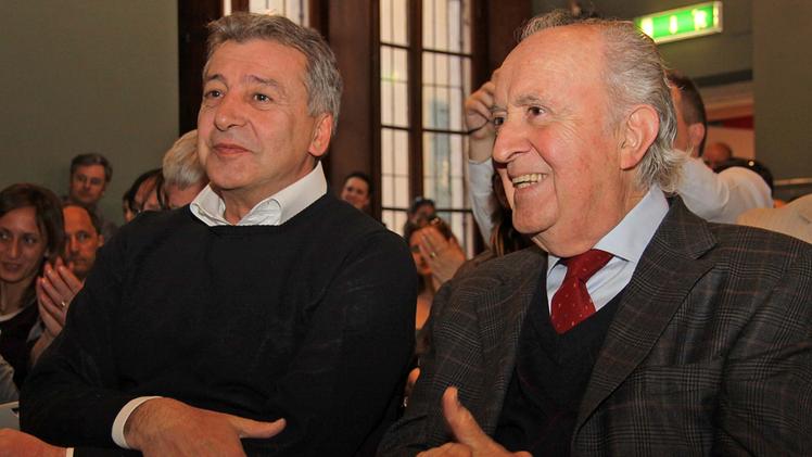Domenico Penzo con Ferdinando Chiampan Due che hanno fatto la storia dell’Hellas Verona FOTOEXPRESS