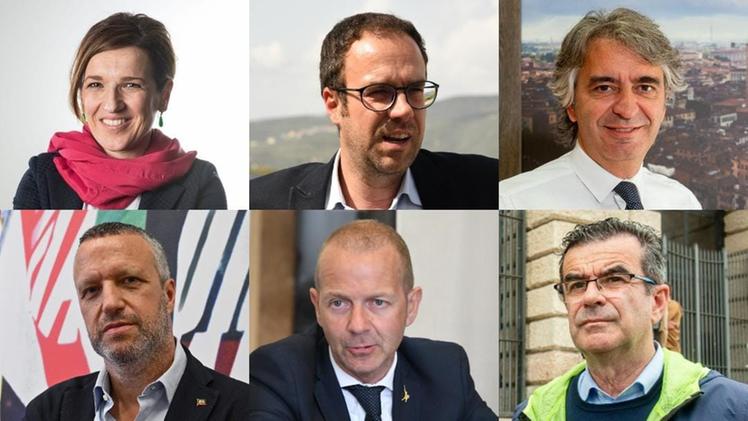 Da sinistra, in senso orario: Rotta, Zardini, Sboarina, Padovani, Paternoster, Tosi