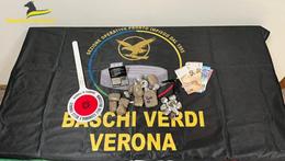 La droga sequestrata dai finanzieri di Verona