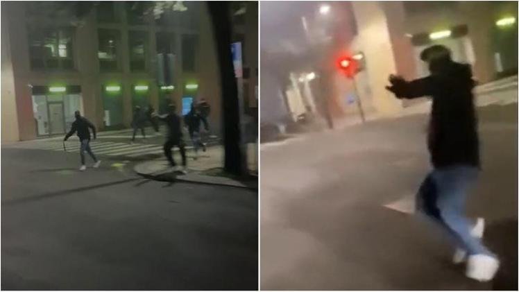 Alcuni frame del video dell'aggressione in corso Porta Nuova