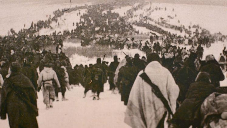 Nella steppa I soldati italiani nei pressi di Nikolajewka
